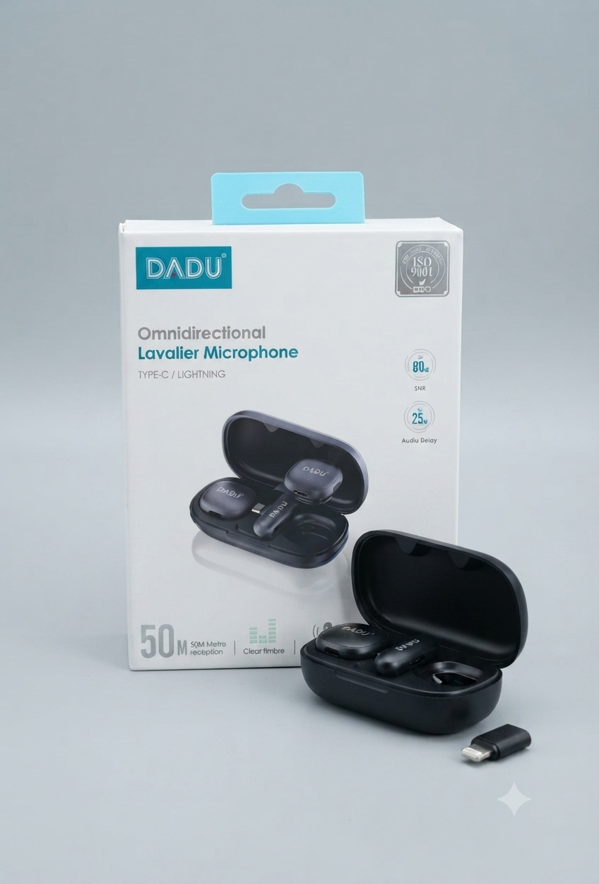 ميكروفون DADU Omnidirectional Lavalier Microphone (موديل DM-03) - متوفر لدى MT Mobile