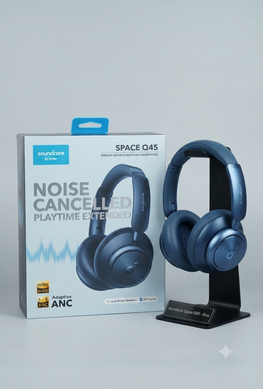 سماعة الرأس اللاسلكية Soundcore Space Q45 Wireless Noise Cancelling Headphones - متوفرة لدى MT Mobile